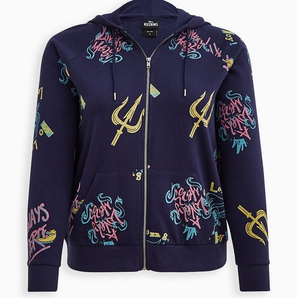 torrid Tops - ZIP-UP HOODIE - FLEECE VILLAIN URSULA